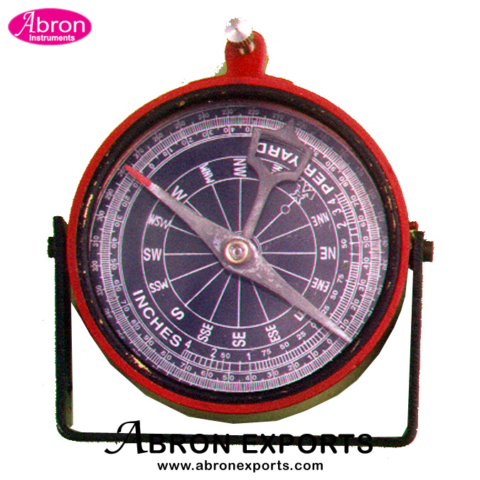 Clinometer Compass jeweled center with break screw Aluminum in case ASI-15A